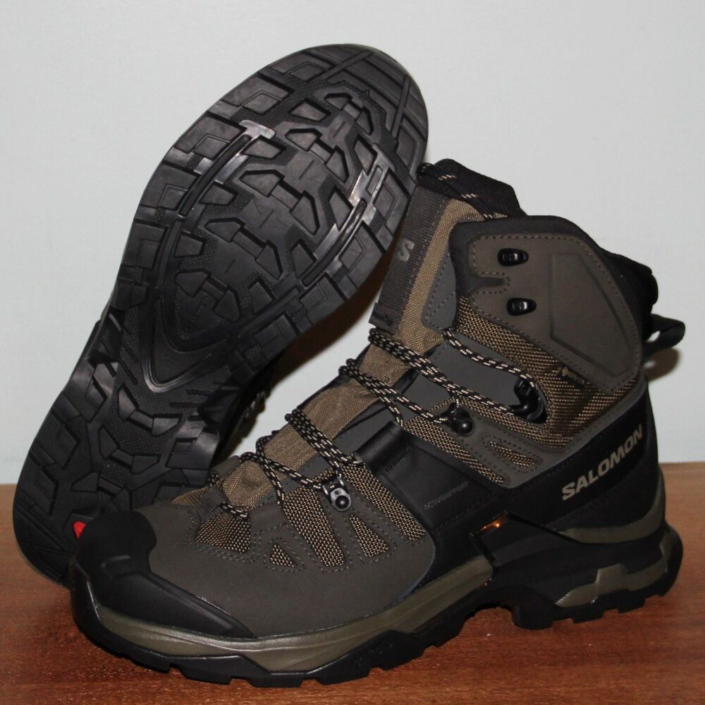 Salomon Quest 4 GTX Gore-Tex Hiking Backpacking Boots Mens 10 Olive Green